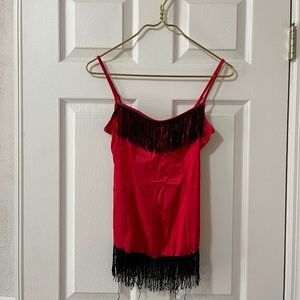 Fredericks of Hollywood red flapper lingerie